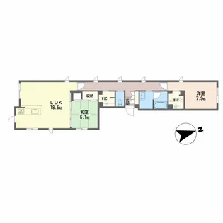 2LDKの間取り画像