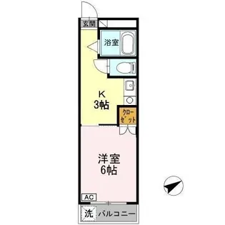 第1パークサイドマンション【5階】の間取り