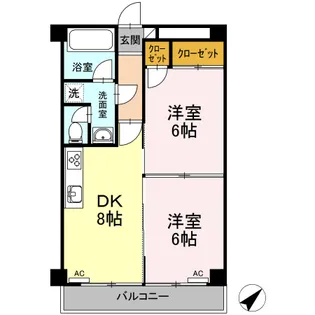 第2パークサイドマンション【5階】の間取り