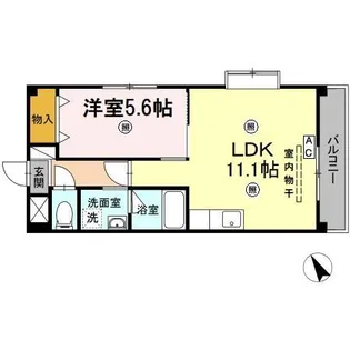 コンフォール空港通り【6階】の間取り