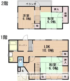 広島県広島市南区宇品神田2丁目【一戸建】の間取り