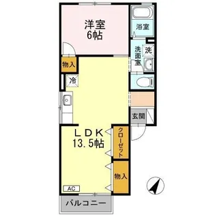 セジュール大町西【1階】の間取り