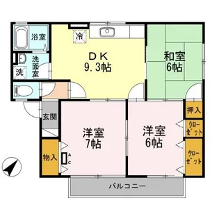 ムーンハイツ【1階】の間取り