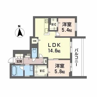 セレーナエルフォ【2階】の間取り