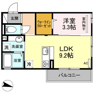 アップス大町D2【2階】の間取り