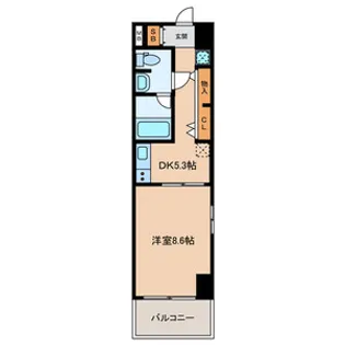 新白島東亜ビル【1301号室】の間取り