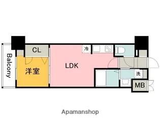 S-RESIDENCE観音公園aloria【6階】の間取り