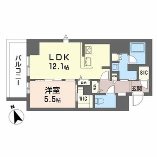 ラヴェール横川【7階】の間取り
