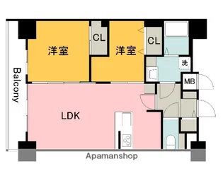 S−RESIDENCE鶴見町ALTANO【9階】の間取り