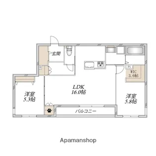 へーベルメゾン幹【2階】の間取り