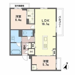 BALLOONFLOWER NORTH【2階】の間取り