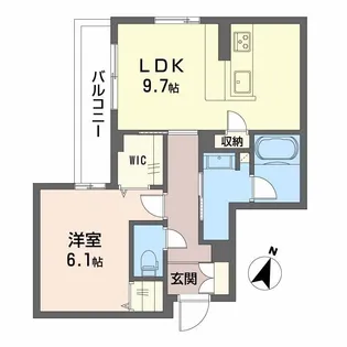 BALLOONFLOWER NORTH【3階】の間取り