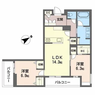 ALLUME【4階】の間取り