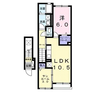サン・カルム【2階】の間取り