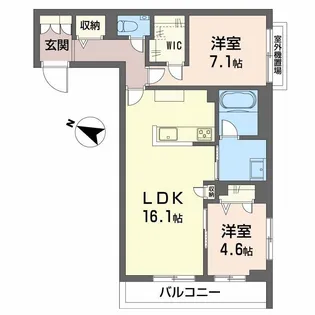 CASA ニックスⅤ【2階】の間取り
