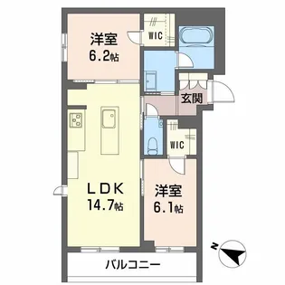 CASA ニックスⅤ【2階】の間取り