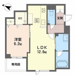 CASA ニックスⅤ【1階】の間取り