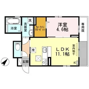 フォレストハイム矢賀【1階】の間取り