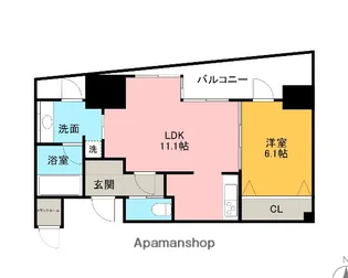 ルミナス舟入本町リバーフロント【10階】の間取り