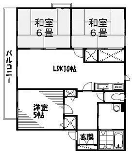 パークメゾン砂田 A棟【201号室】の間取り