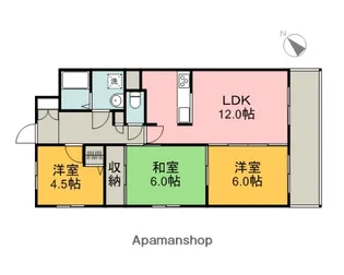 カルフール大町【2階】の間取り