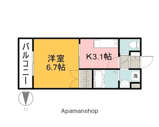 M.CITY井口【302号室】の間取り