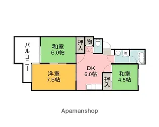 CASA井口A【2階】の間取り