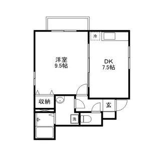 ローズコート堀越【1階】の間取り
