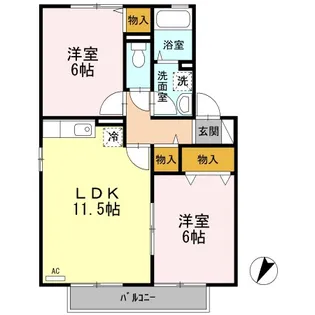 LINKSGARDENⅠ【202号室】の間取り