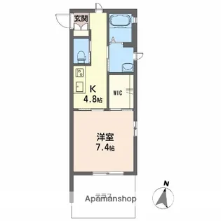 カーサ・ア・コルテⅡ【1階】の間取り