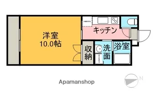 広島県東広島市高屋町中島【マンション】の間取り