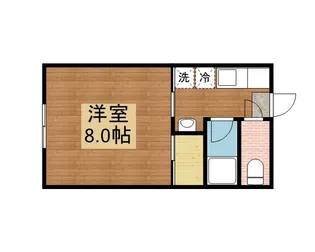 西条コーポ北館【207号室】の間取り