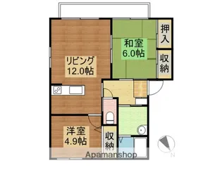 シャーメゾンプレシオンB棟【2階】の間取り