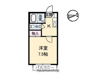 サニーヒルズB棟【1階】の間取り