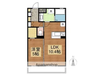 コスモポリス西条中央A棟【202号室】の間取り