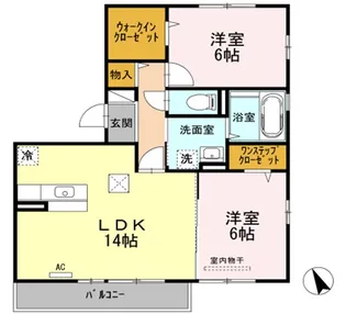 リビングタウン西条東 A棟【1階】の間取り