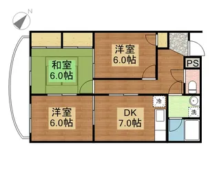 ハイコンスビルⅡ【302号室】の間取り
