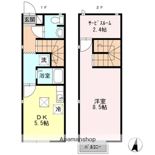 リースランド三永A A−5【A-56号室】の間取り