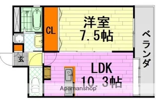 ガーデンヒルズ【3階】の間取り