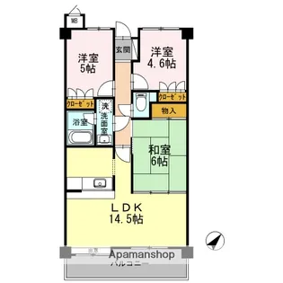ウィステリアブロッサム【1階】の間取り