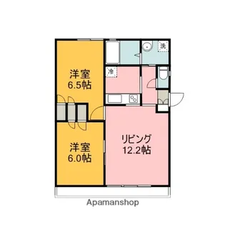 ハピネスリリー【102号室】の間取り