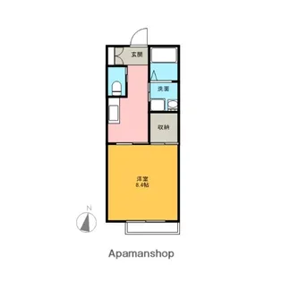 カーサ・ア・コルテⅠ【2階】の間取り