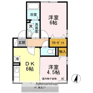 リヴェール西条【2階】の間取り