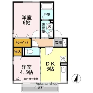 リヴェール西条【2階】の間取り