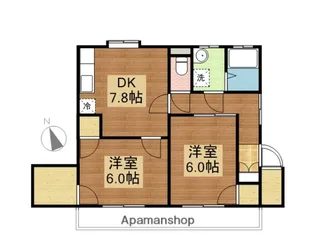 ニューグリーンE【202号室】の間取り