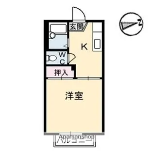 プレインコーポB棟【1階】の間取り