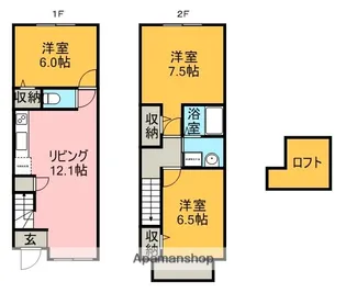 シャレープリマベール【B号室号室】の間取り