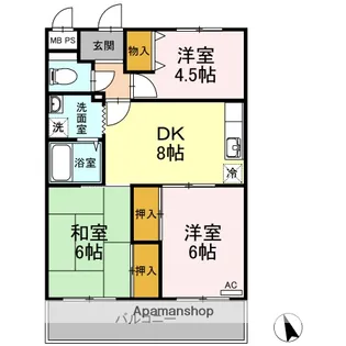 アネックスきりた【4階】の間取り