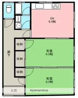 中長者貸家【2号室】の間取り