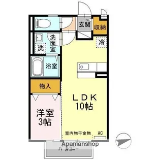 クレールレセンテB棟【2階】の間取り